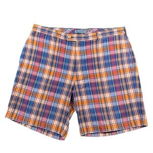 Peter Millar Plaid Cotton Golf Shorts Mens Sz 38 EUC
